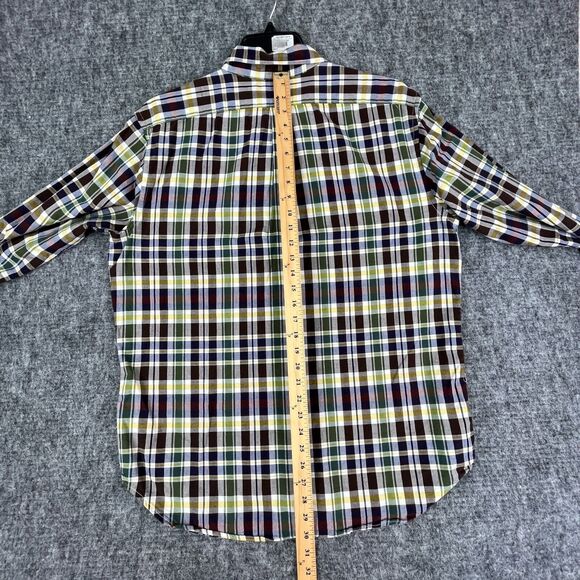 Old Navy Shirt Mens Extra Large Slim Fit Woven Oxford Regular Plaid Button-Front - Picture 10 of 12